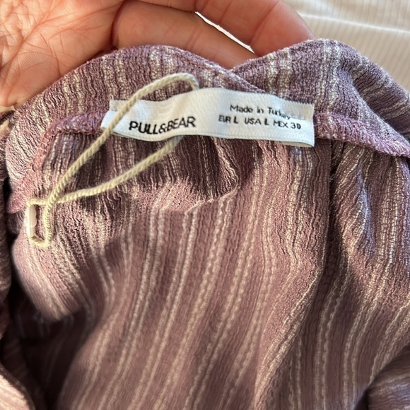 Pull & Bear Striped Baggy Romper Womens size L - Picture 7 of 9